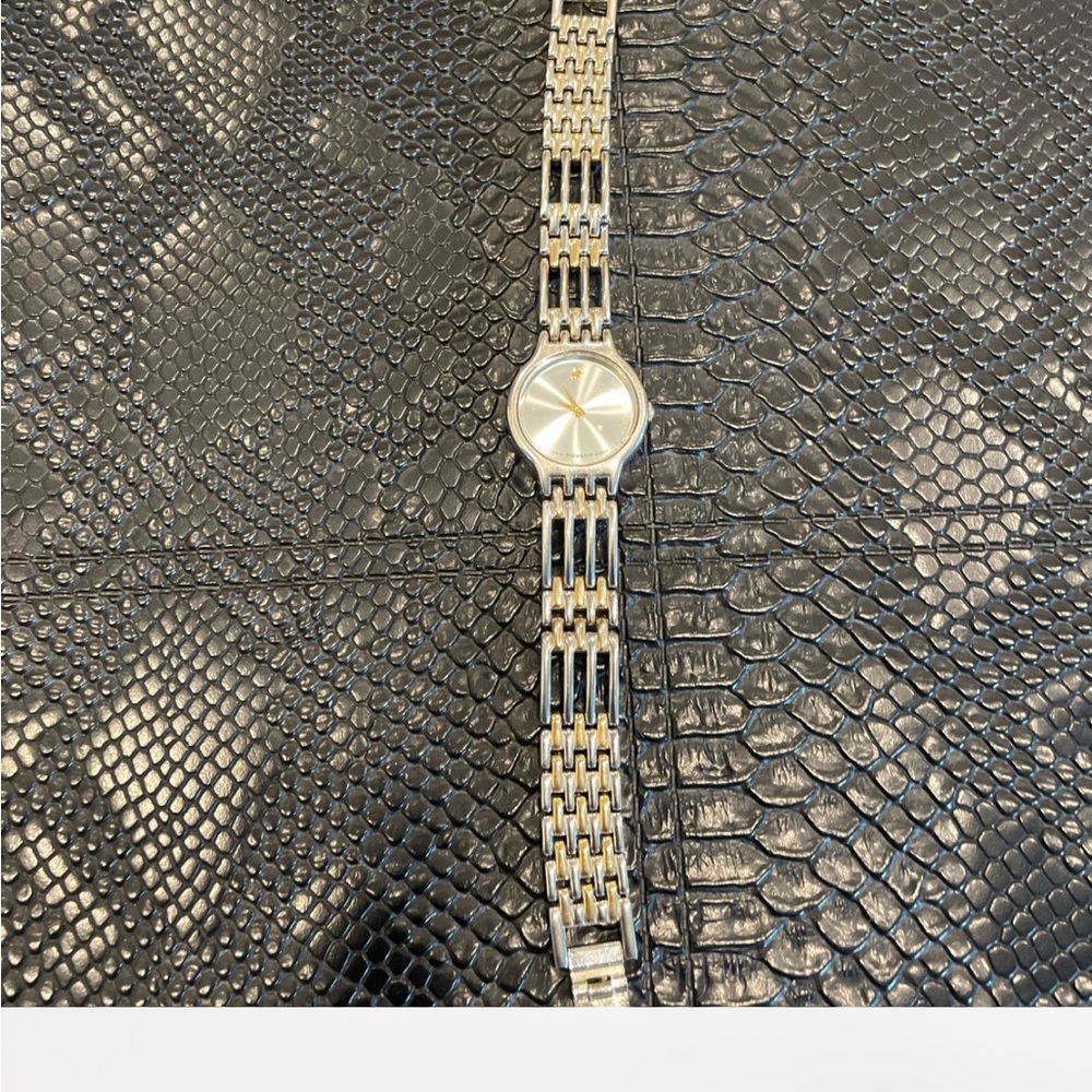Movado Silver and Gold Two-Tone Watch